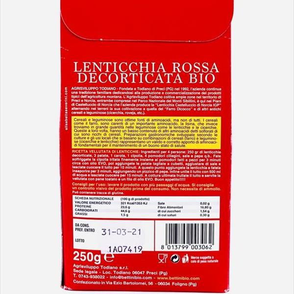 Sottolestelle - Lenticchie rosse decorticate - 500 g – Biologicamente  LiveShop